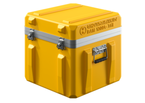 Gefahrengutbehälter aus Kunststoff in Farbe Gelb